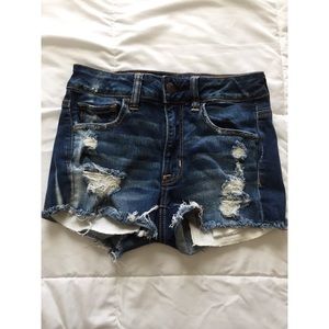 AE high waist destroyed denim 2